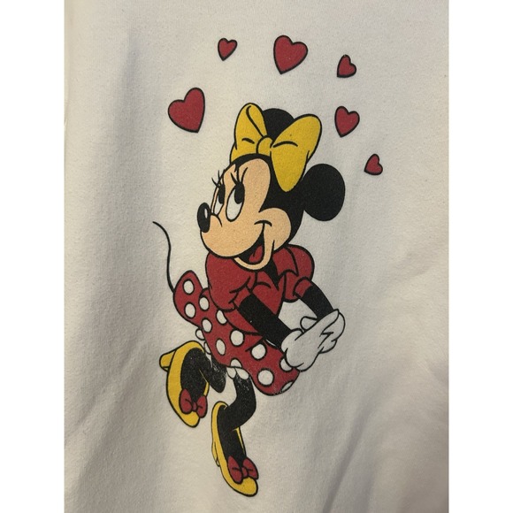 Vintage Walt Disney Minnie Mouse Sweatshirt Size XL White - Picture 2 of 6